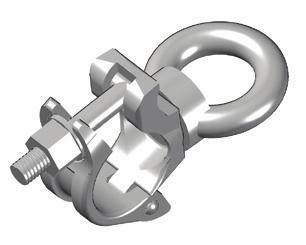 Eyebolt Coupler to suspend loads from tube scaffold constructions 5FKUP08500* 0,9 22 A/F
