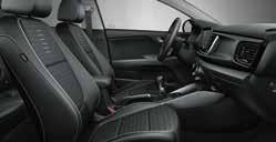 EX optional grade Saturn black leather Soft, bolstered seats with artificial leather trim offer long-lasting comfort. Matching trim on the doors and dash gives the interior a welcoming ambience.