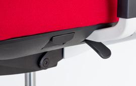 In order to adjust and customize the tension to special user requirement there is a knob underneath of the seat (A).