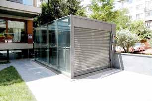 Glass, polycarbonate, composite panel, wood etc. can be considered and applied. 2 DOOR FRAME The system s entry and exit doors are supplied by Parkolay.