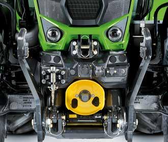 front linkage (TTV models) New front lift concept integrated in the front of the tractor New LS eco-pump with 170 L/min: improved efficiency thanks to 30% lower power consumption (-1.