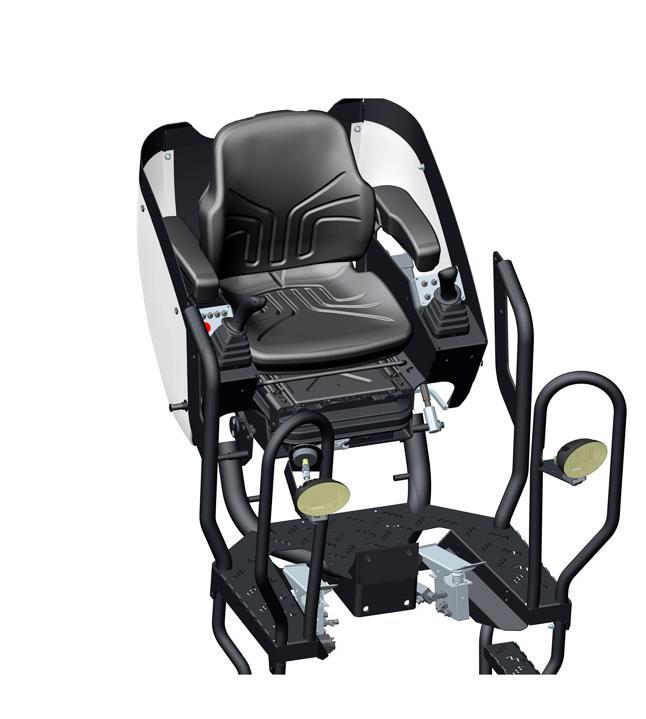 HMDH MASTER DRIVE Stabilizer control can be switched ON/OFF from the top seat via electric buttons integrated into the armrests.