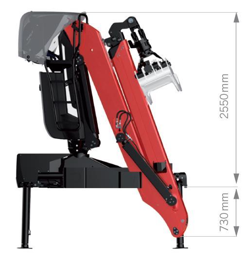 HIGHLIGHTS THE LONGEST REACH IN ITS CLASS Improved linkage same as on NEXT EPSOLUTION M-Series Optimized design in the