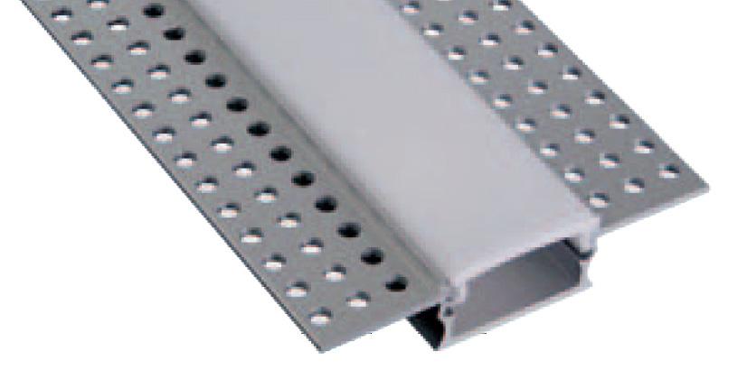 KTPRAP66 Mounting Kit: (10) mounting clips for aluminum channel, (5) end caps with hole for interconnectivity, (5) end caps with no hole for run length PRIN66 Flush mount aluminum channel.