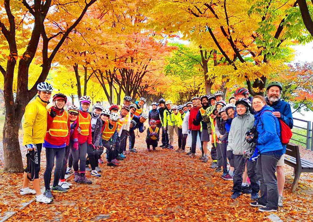 Peace Bike Ride in Korea. October 2018.