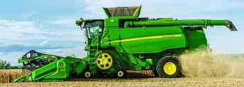 Combines John Deere says the new track system introduced for its 2019 model year combines provides a larger footprint.