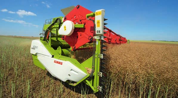 More impressive performance in rapeseed. Even crop flow. The VARIO high-performance cutterbar feeds the crop evenly to the threshing system.