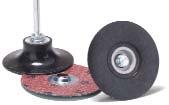 these discs are available in a variety of abrasives and backings; including ceramic, zirconia, aluminum oxide cloth and fiber.