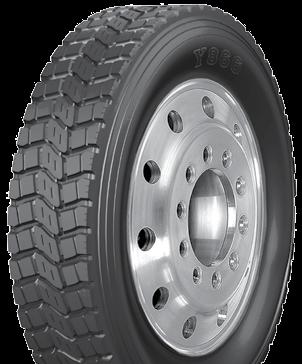 MIXED SERVICE Y131 ON/OFF-HIGHWAY Aggressive tread offers excellent traction for severe off-highway use Chip and cut resistant compounds offer long mileage and wear, while reducing effect of