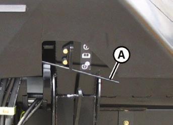 Handle position (A) is locked for transport. Rotate handle to position (B) for field operation. 2 latches one on either side of Float Module. Flex Always Lock Flex for transport.