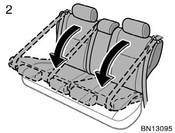 If you are reclined, the lap belt may slide past your hips and apply restraint forces directly to the abdomen or your neck may contact the shoulder belt.