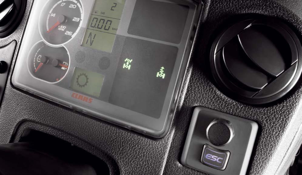 Well informed. CIS. The CLAAS INFORMATION SYSTEM (CIS). HEXASHIFT transmission display in the A-pillar The CIS display features a compact design and intelligent user ergonomics.
