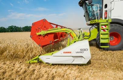 settings) relative to the ground speed in CEBIS Speed settings can be stored in CEBIS Hydraulic overload protection prevents damage 10 cm Standard + 60 cm Automatic front attachment configuration.