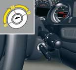 S T E E R I N G L O C K - I G N I T I O N - S TA R T E R S: Steering lock To unlock the steering, gently move the steering wheel while turning the key, without exerting undue force.
