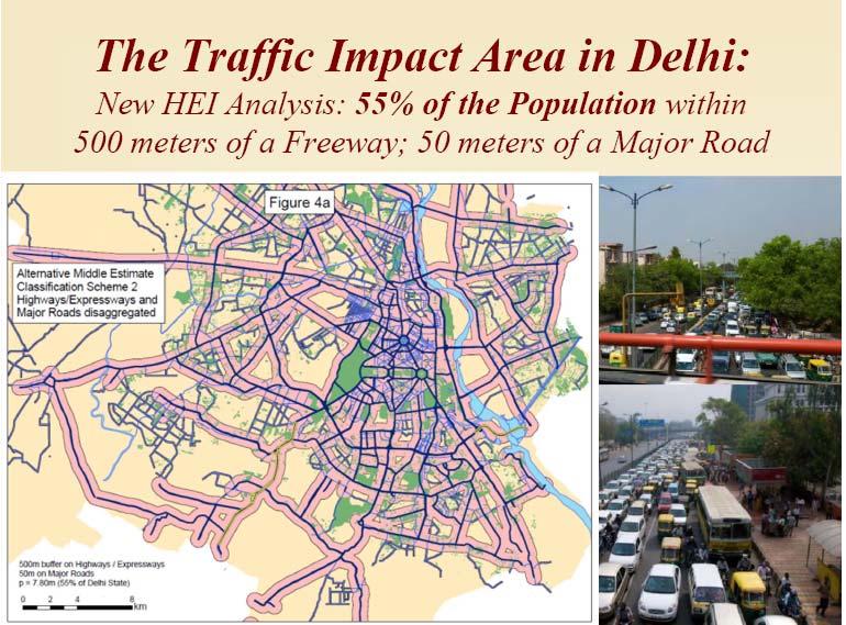 We now have evidence for Delhi New Study shows very high exposure to vehicular pollution in Delhi Given the large number of people living within 300-500 meters of