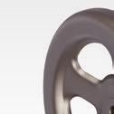Handwheels Stainless Steel Material: Wheel body: Stainless steel plate 1.4301. Hub: Welded on, matt blasted. STAINLESS At version B: Handle Duroplast PF31, black, glossy finish.