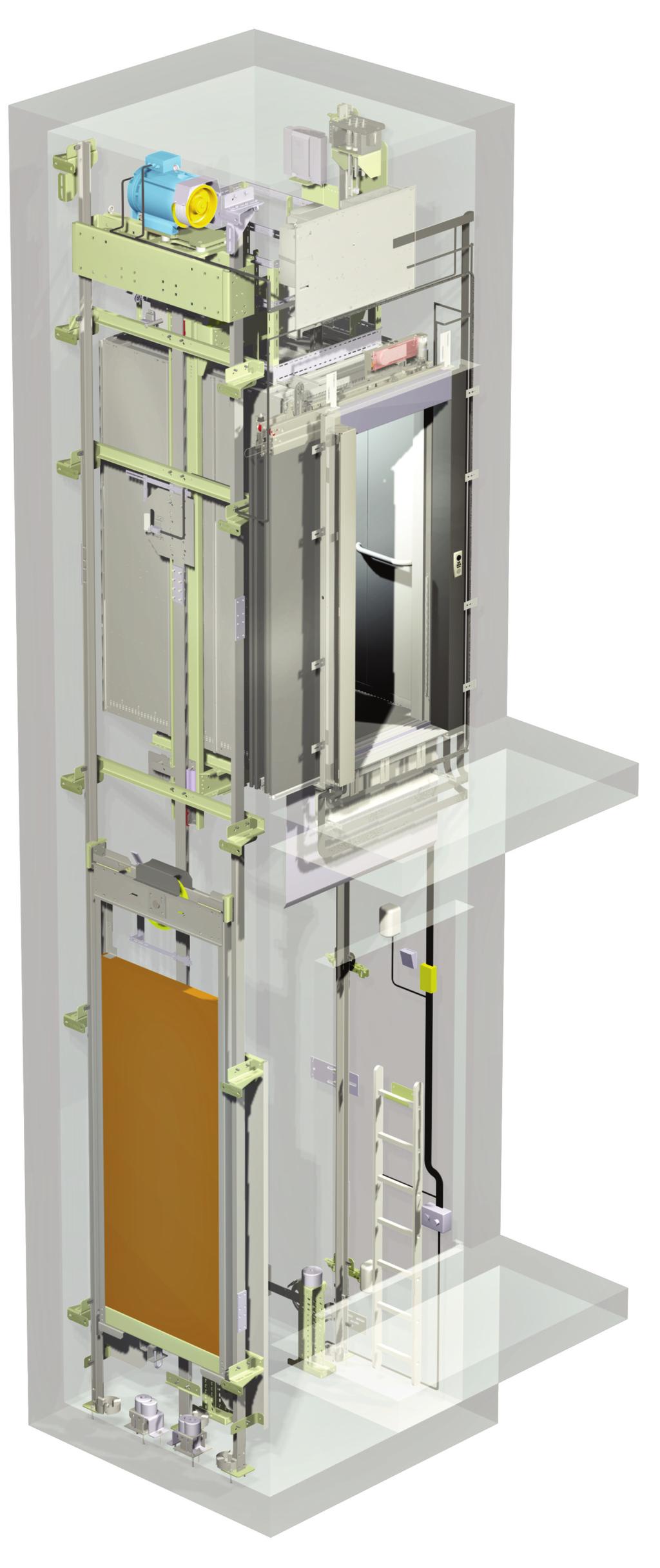 ADVANCED FEATURES THE WITTUR ANSWER TO THE CURRENT MRL MARKET REQUIREMENTS The, Wittur s new generation of machine roomless electric lift, offers an ideal solution for residential, commercial and