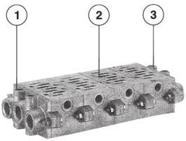 3/2, 5/2 and 5/3 Valves, Series 581 How to order valve manifolds for self assembly (metric) Symbol Blanking kit for / sub-base Part no.