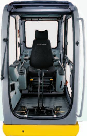 385 CAB An outstanding innovative and roomy working environment built with the most advanced car type technology (pressed steel plates) with reinforced pillars to provide added strength.