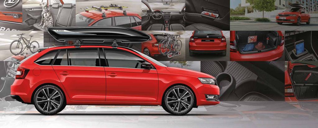 ENJOY THE SPACE BACK AND FORTH The ŠKODA RAPID SPACEBACK is a car brimming with style, personality and dynamism, offering plenty of opportunity for individualisation when it comes to comfort,