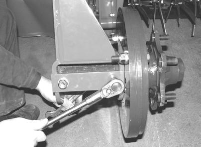 Weights are used on hilly land to stabilise the machine.