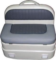 Color 3568-10 L80 x W 35 x H 48 Grey POLYESTER SEAT WITH BACK & PILLOW Comfortable and stylish with storage space,