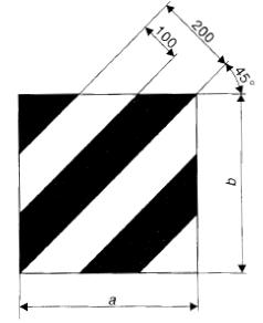 Insert a new Annex 6, to read: "Annex 6 Signalling panels and signalling foils 1. Dimensions, arrangement, number and minimum reflecting surface 1.1. Signalling panels and signalling foils shall have the following dimensions: Figure 1.