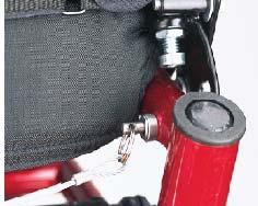 Check that the faucets spring out into their tracks when the backrest is upright. Figure 5. Back locking function.