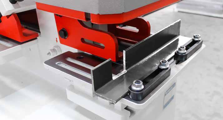 The V-Notching station can be easily installed.