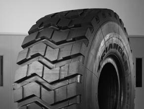 TL568+ E-3 Radial Tire for Mid-size Scrapers with Enhanced Traction Open tread design with large blocks for outstanding traction Enhanced shoulder for improved protection in tough environments