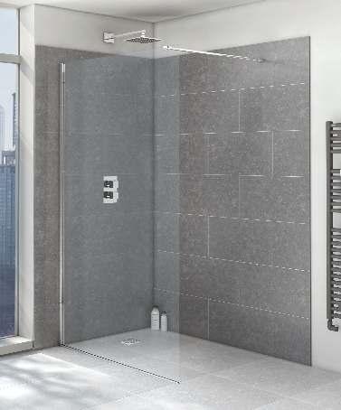 See pages 113-115 for information on our range of shower trays. Choose 1x glass panel 700 Shower glass panel with wall profile TAR-1 214.00 800 Shower glass panel with wall profile TAR-2 235.