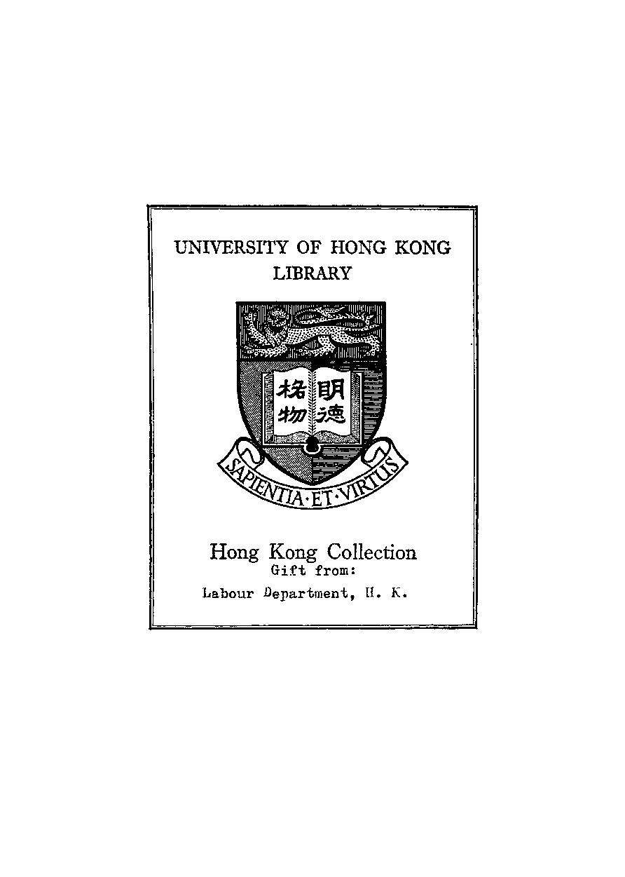 UNIVERSITY OF HONG KONG LIBRARY Hong Kong