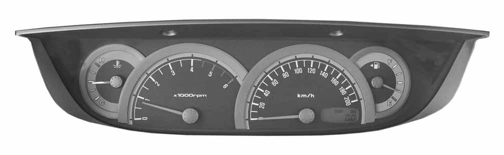 METER CLUSTER Coolant Temperature Gauge The temperature gauge indicates the temperature of engine coolant when the ignition switch is in the ON position. The engine can overheat.