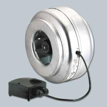 VENT- to VENT-315 Motors 315 models: Motors are IP44, class B insulation with ball bearings and safety thermal overload protection.