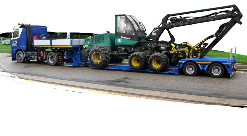 MEGAMAX for the safe transport of forestry machines The
