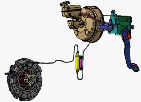 000000 045 1. OVERVIEW The hydraulic clutch transmits the force required to operate the clutch pedal to the concentric slave cylinder fitted to the clutch housing as a hydraulic pressure.