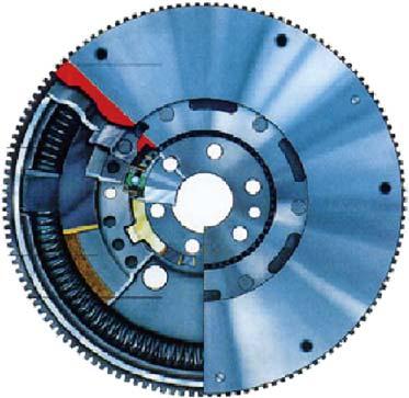 000000 049 3. DUAL MASS FLYWHEEL (DMF) The dual mass flywheel (DMF) is of having a mass divided into two halves.