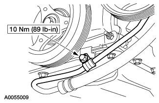 Page 23 of 24 98. Install the high pressure power steering tube bracket.