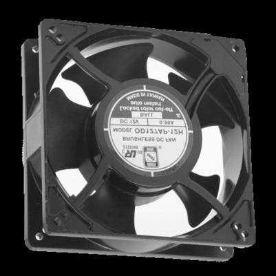 OD127AP Series DC Fan - Aluminum Frame 12, 25, 48V 127 x 38.5mm (5.0 x 1.5 ) 38.5±0.