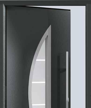 with their contemporary design: A beautifully shaped, flush-fitting steel door leaf on the