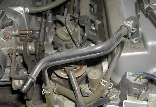 The bracket on the intake will line up