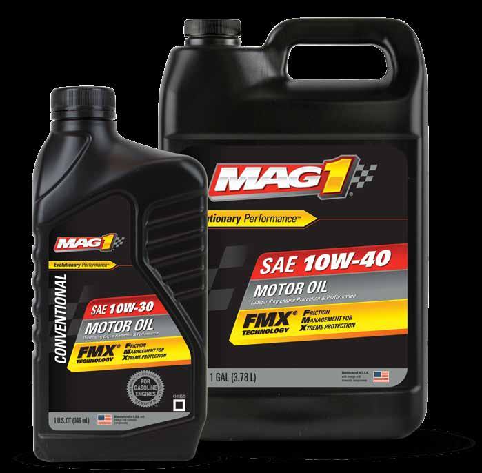CONVENTIONAL MAG 1 Motor Oils are formulated for older vehicles and/or high-temperature climates, if thicker oil is preferred.