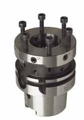 Module 6x6 HSK-A alignment adapter for the highly accurate alignment of all modular flanges 6x6 cooling lubricant without loss and flow-disruption thanks to the use of an intermediate tube suitable