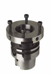 Module 4x4 HSK-A alignment adaptor for the highly accurate radial and axial alignment of all modular flanges 4x4 cooling lubricant without loss and flow-disruption thanks to the use of an
