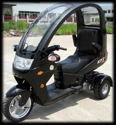 Three-wheel moped for utility purposes Common classification criteria (4) three wheels and powered by a propulsion as listed under (3) and (5) engine capacity 50 cm3 if a PI internal combustion