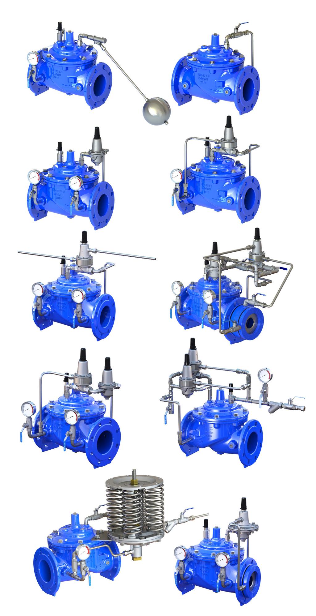 A00 Automatic Control Valve T he -A00 series of automatic control valves are Basic Valves to provide hydraulically driven solutions to pressure, flow and level control applications.