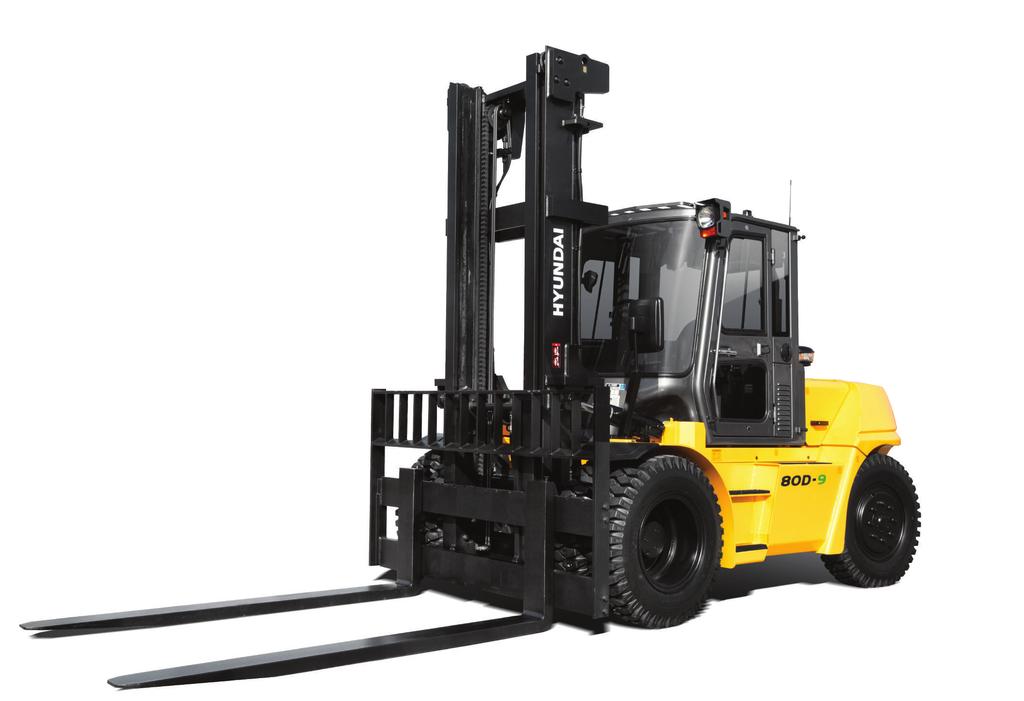 Your Satisfaction is Our Priority! Hyundai introduces a new line of 9-series 8 ton diesel forklift trucks.