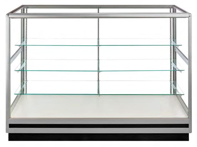 Ultra Line ULTRA LINE FEATURES: LED lighting available in: 3000K Yellow 6000K White Aluminum frame Black or matte white exterior Glass sides Glass sliding doors with lock Rear storage area with lock