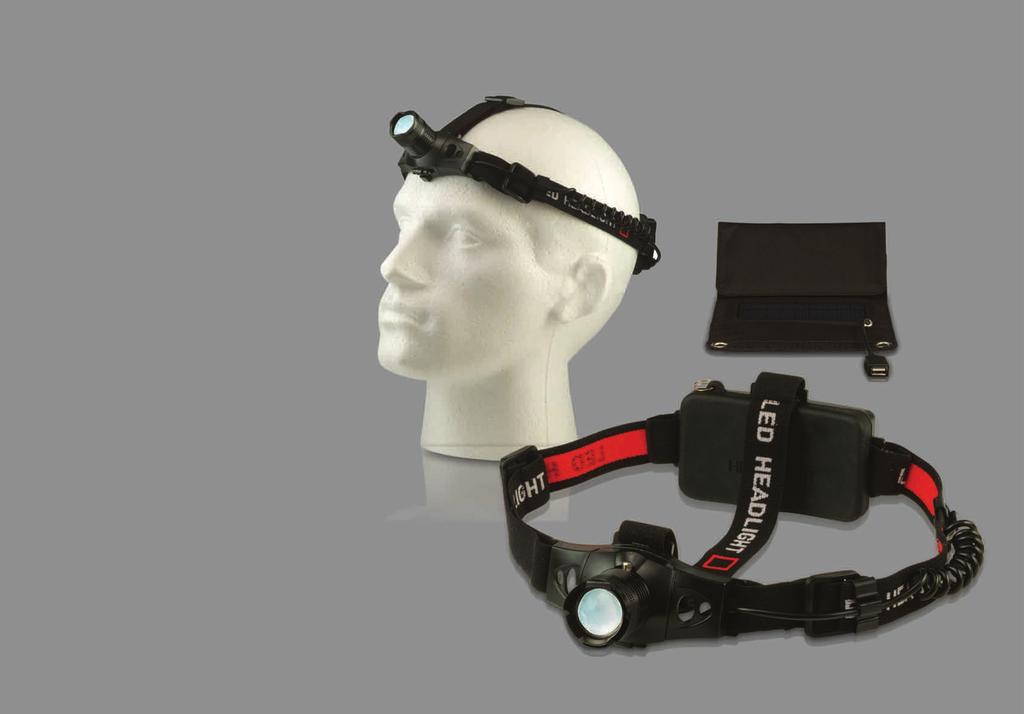 Introducing Solar Headlamp Portable Lighting About Solar Headlamp The Freeplay Solar Headlamp has an articulated brightly focussed 1W LED light source with a penetrating beam.