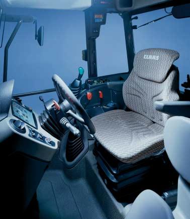 Spacious comfort cab with freedom to move around Perfect view of all implements Flat and comfortable.